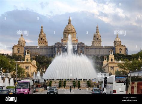 Magic Fountain and Palau Nacional in Barcelona, Spain Stock Photo - Alamy