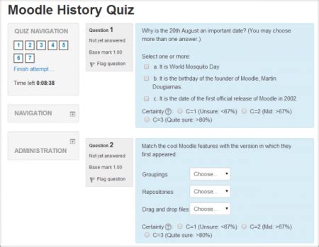 Quiz Activity Moodledocs