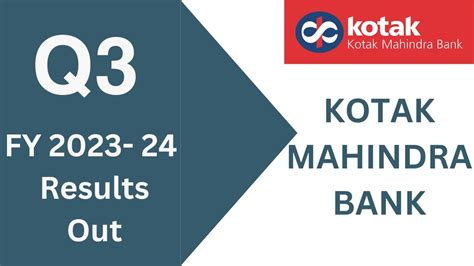 Kotak Mahindra Bank Q3 Results Fy 2023 24 Stock Market Results