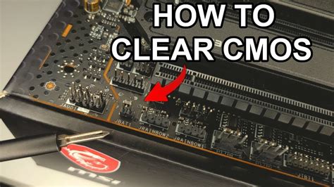 How To Clear Your Cmos Bios Reset Tutorial Youtube