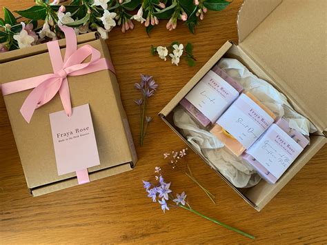 Handmade Soap Gift Box Spa Hamper Pamper Set With 3 Etsy