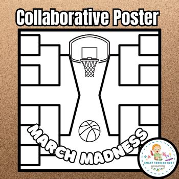 March Madness Book Bracket Basketball Goal Bulletin Board Collaborative