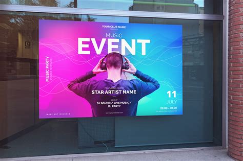 Front Horizontal Street Poster Mockup On Behance