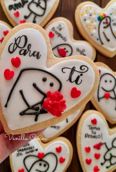 Pin De Mujer Bonita En Febrero Galletas De Amor Galletas