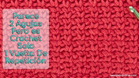 Punto A Crochet Que Parece Dos Agujas Muy F Cil Punto Musgo Modificado