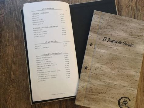 Carta del restaurante El Fogón del Varoja Madrid