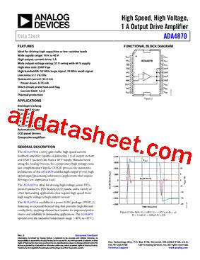 ADA4870ARRZ RL Datasheet PDF Analog Devices