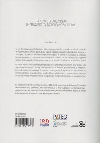 Processus Et Enjeux D Eau En Afrique De L Ouest De Luc Descroix