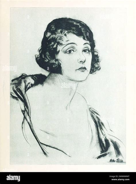 Vintage Etching Drawing Of Actress Norma Talmadge By Walter Tittle