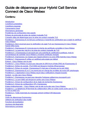 Fillable Online Guide De Dpannage Pour Hybrid Call Service Connect De