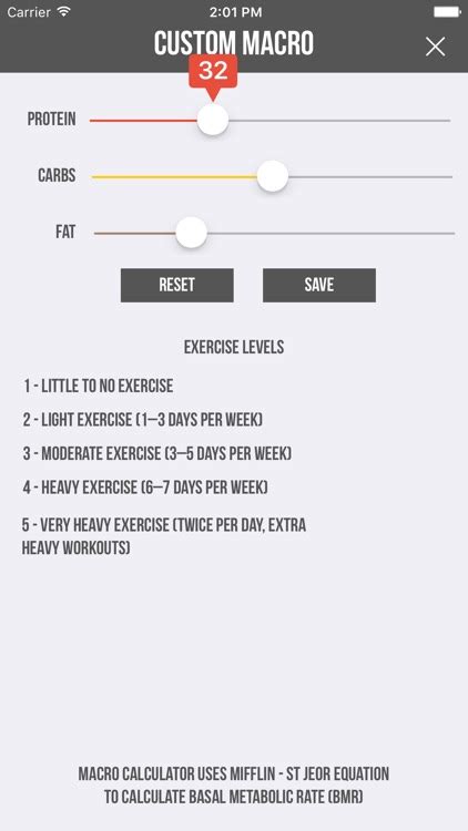 Macro Calculator - Mifflin-St Jeor Formula by Rukshan Marapana