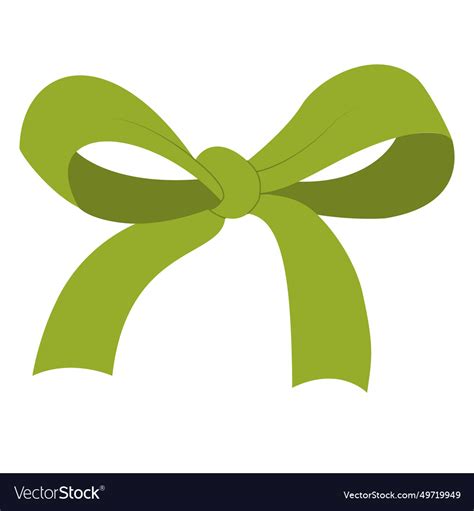 Decorative green gift bow Royalty Free Vector Image