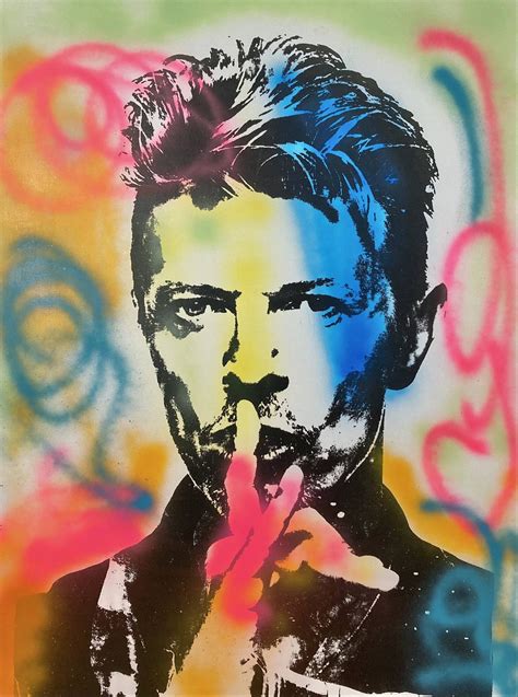 David Bowie Pop Art Painting Wall Decor Original Fine Art | Etsy