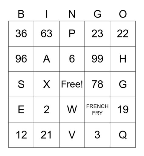 Asl Bingo Numbers And Letters Bingo Card