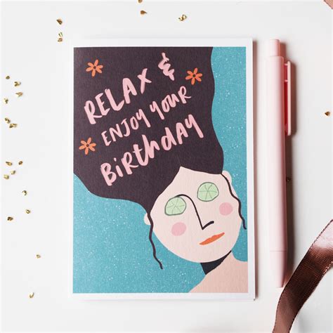 Relax Enjoy Your Birthday Card Sweetlove Press Personalised