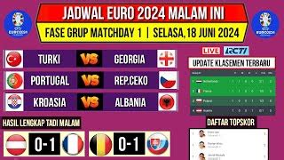 Jadwal Euro 2024 Jadwal Piala Eropa Malam Ini Update Klasemen Piala