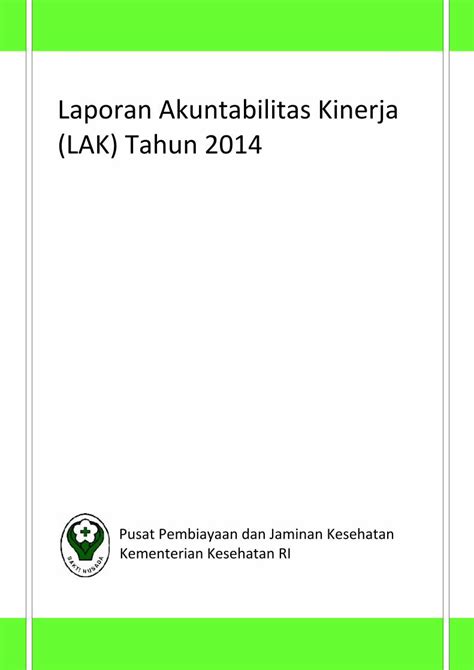 PDF Laporan Akuntabilitas Kinerja LAK Tahun 2014jkn Depkes Go Id