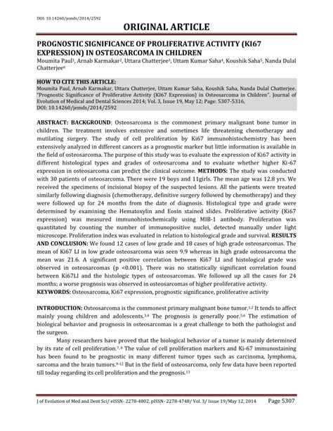 Pdf Prognostic Significance Of Proliferative Activity Ki