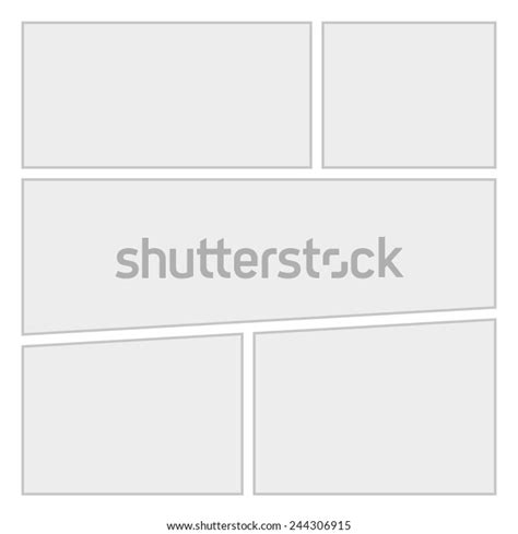 Comics Blank Layout Template Background Vector Stock Vector Royalty