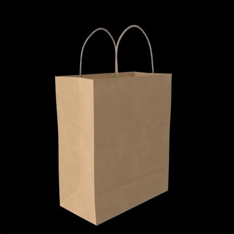 Brown Kg Virgin Kraft Paper Carry Bag For Shopping Packaging Size