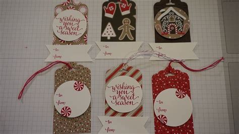 Stampin Up Candy Cane Lane Christmas Tags Youtube