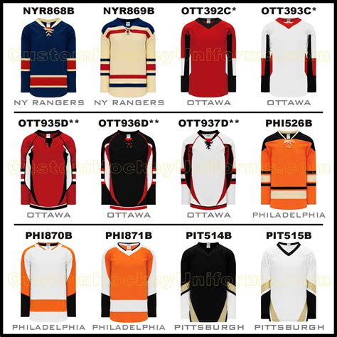 H550 Custom NHL & College Hockey Jerseys – CustomHockeyUniforms.com