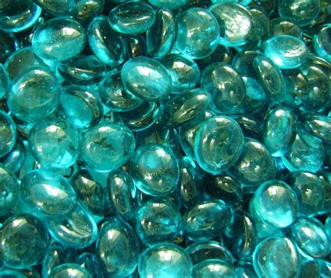 100 Teal Glass Gems Stones Mosaic Pebbles Centerpiece Flat Marbles Vase Fillers Cabochons By