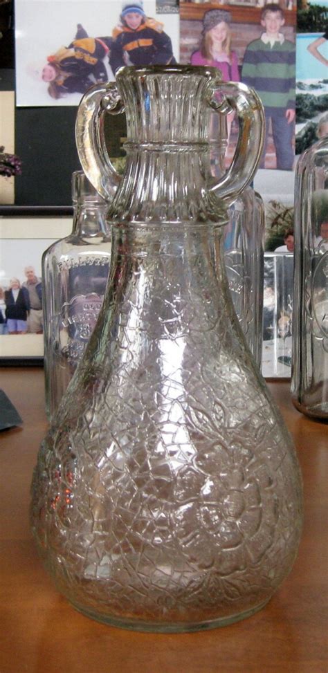 Antique White House Vinegar Bottle Clear Colored Clear331