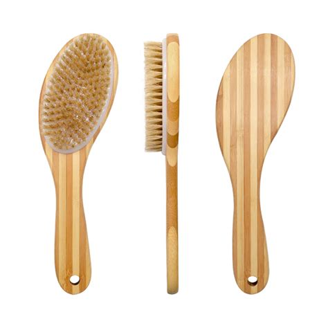 Natural Bamboo Dry Body Bathroom 100 Eco Friendly Boar Bristle Bath