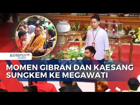 Momen Gibran Dan Kaesang Sungkem Kepada Ketum Pdip Megawati Saat