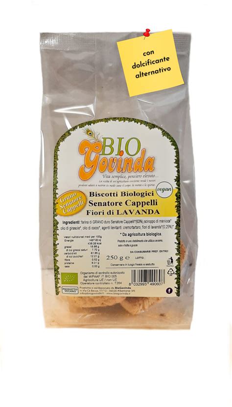 Biscotti Biologici Di GRANO DURO SENATORE CAPPELLI Con FIORI DI LAVANDA