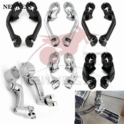 Motorcycle 32mm 1 25 Footpeg Clamp Highway Engine Guards Foot Pegs