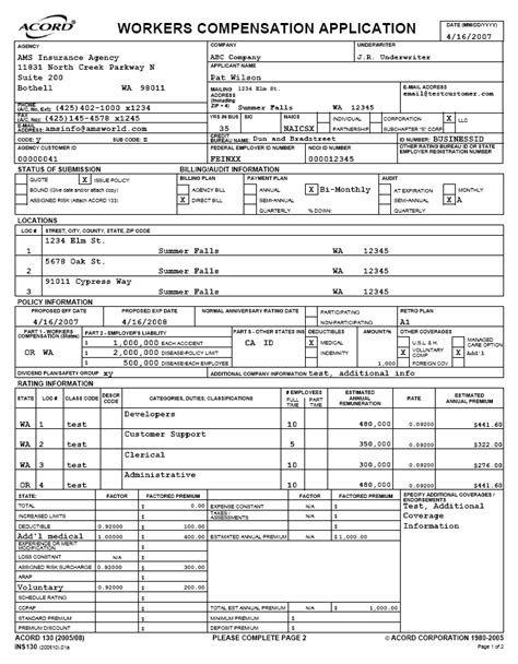 Acord Fillable Form Printable Forms Free Online