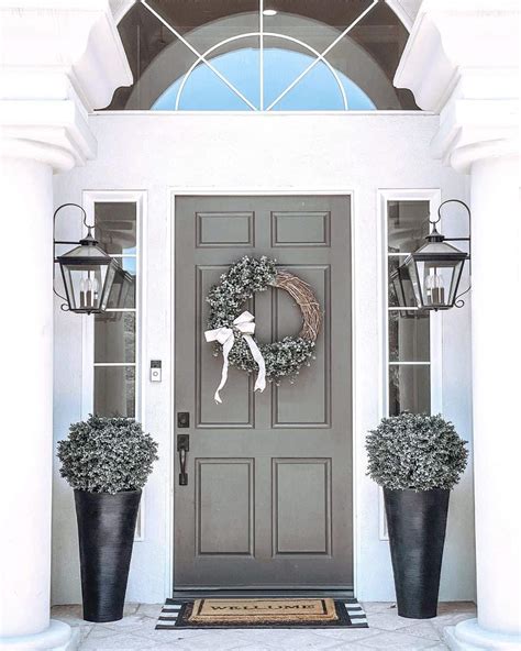 Transom Window Over Modern Farmhouse Front Door - Soul & Lane