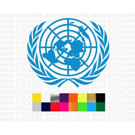 united nations stickers in custom colors and sizes