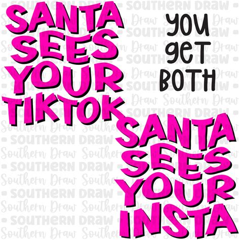 Santa Sees You Bundle Southern Draw Digital Designs