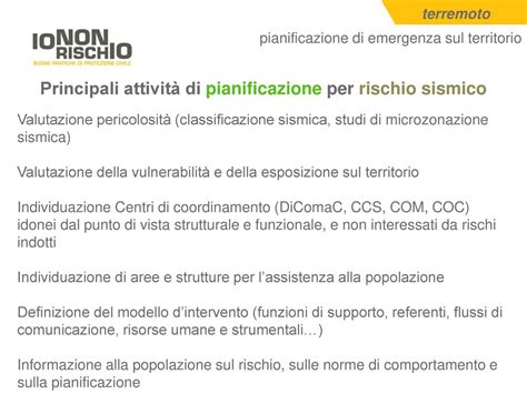 La Pianificazione Di Emergenza Ppt Scaricare