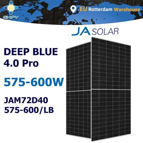 Ja Solar Jam72D40 Lb 575W 580W Bifacial 585W Double Glass 590W N Type