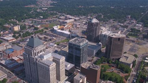 Aerial North Carolina Greensboro July Stock Footage Video 100 Royalty