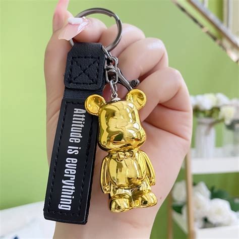 Móc Khoá Bearbrick Cao Cấp Móc Khóa Phụ Kiện Túi Xách Hình Gấu Hàn Quốc mạ vàng bạc hot trend