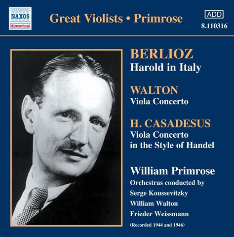 Berlioz Harold In Italy Walton Viola Concerto Casadesus Viola