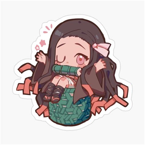 Pegatina Chibi Nezuko De MangaChibi En 2021 Pegatinas Kawaii