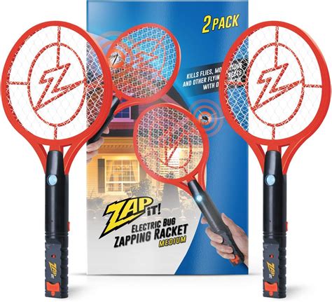 Zap It Bug Zapper Rechargeable Bug Zapper Racket Electric Fly Swatter Mosquito