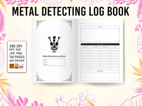 Metal Detecting Log Book KDP Interior Graphic By Dsgncurve Creative