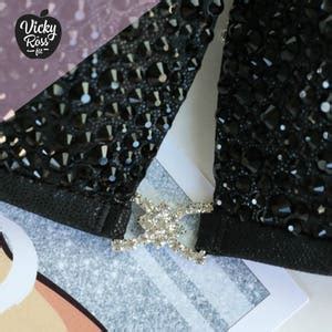 Black Dragon Handmade Designer Competition Bikini By Vicky Ross Fit NPC IFBB WBFF Competition