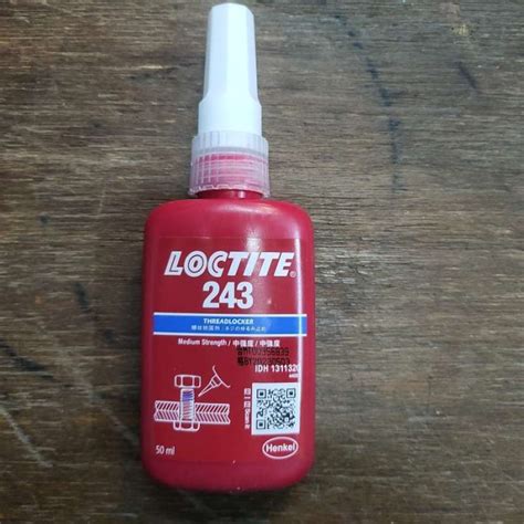 Promo Loctite 243 Biru Medium Strength Lem Baut Threadlocker Blue