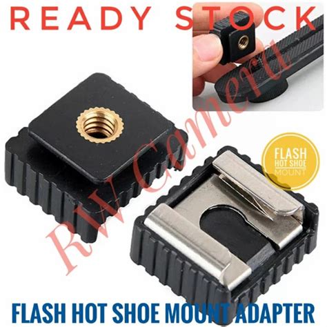 Flash Mount Hot Shoe Adapter Light Stand Bracket Speedlite Lamp Mount Shopee Philippines