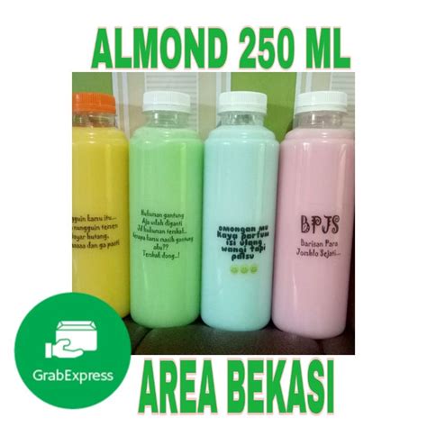 Jual Botol Plastik Almond 250 Ml KHUSUS GRAB GOJEK Indonesia Shopee