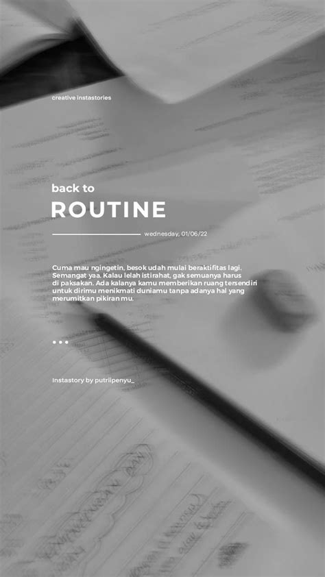 Back to routine | Inspirasi tipografi, Tipografi, Pelajaran hidup