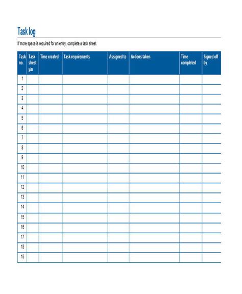 Free 15 Task Sheet Samples And Templates In Pdf Ms Word